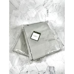 Set Of 2 Threshold Window Panel Curtains 54X95 Inches Farrah Silent Silver NEW